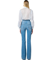 ELISABETTA FRANCHI HIGH WAISTED JEANS WITH BUTTONS