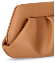 THEMOIRè EMERA VEGAN FABRIC MACADAMIA CLUTCH BAG