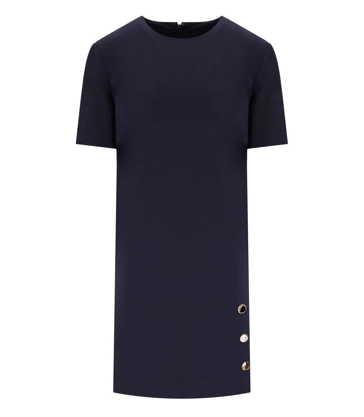 TWINSET BLUE DRESS WITH JEWEL BUTTONS