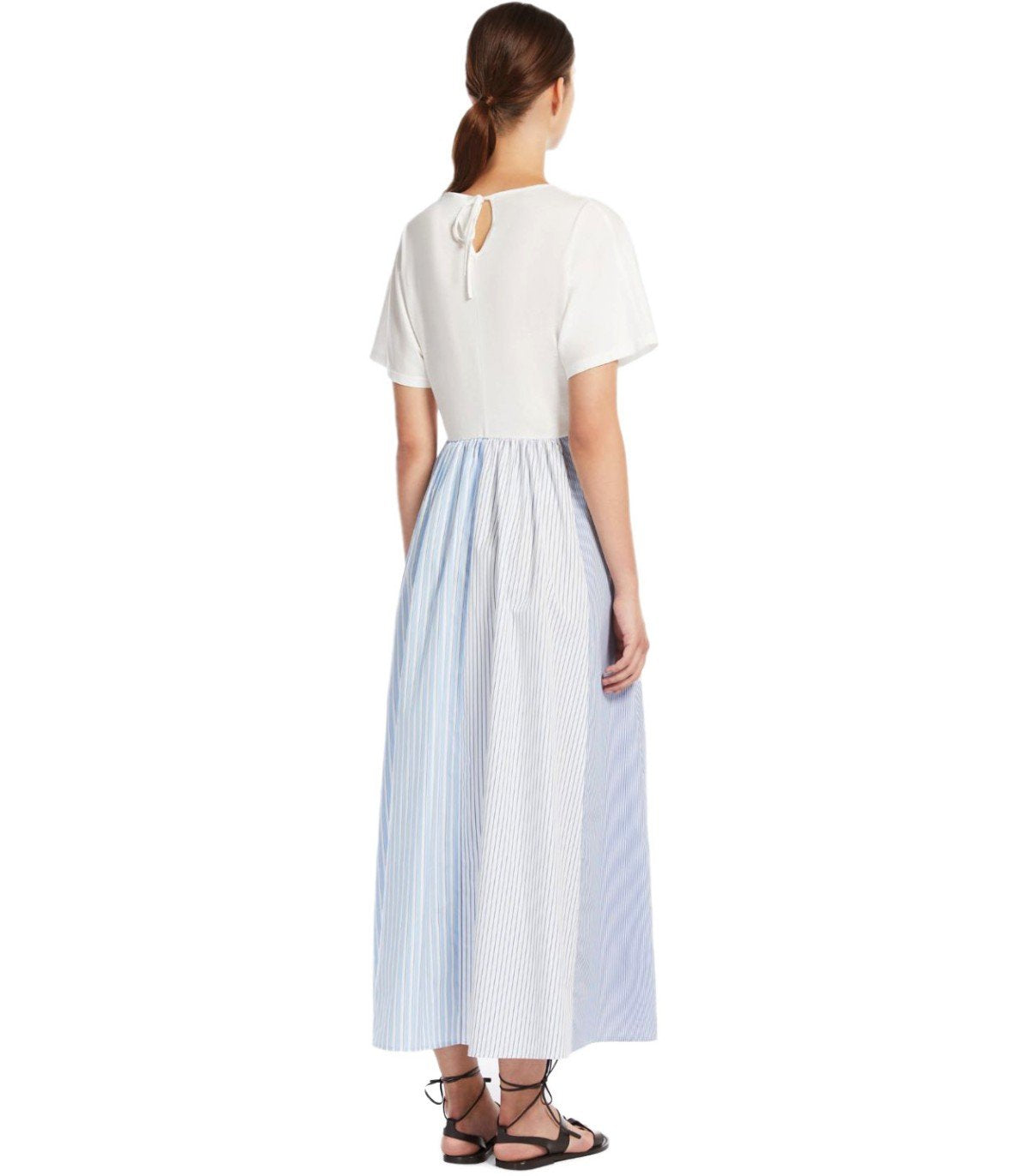 MAX MARA WEEKEND BRONZO WEISSES LANGES KLEID