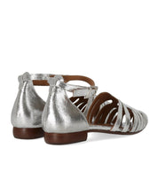 DUCCIO DEL DUCA SILVER FLAT SANDAL