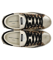 CRIME LONDON DISTRESSED PLATFORM GOLD SNEAKER