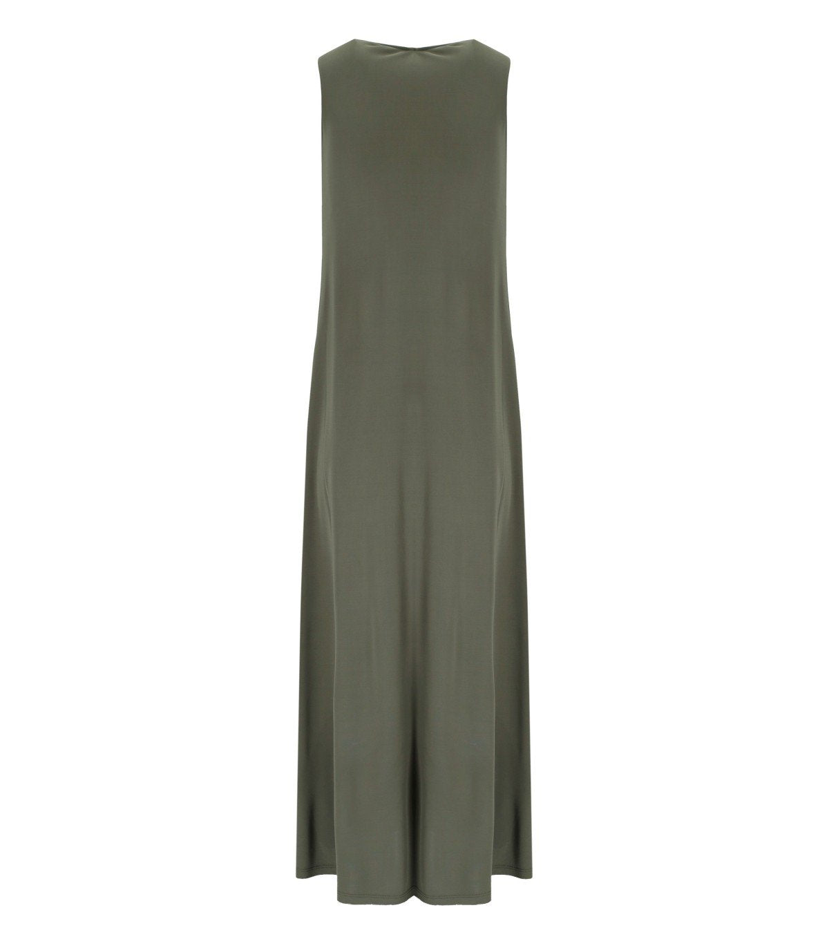 MM MAX MARA ACCENTO KHAKI GREEN LONG DRESS