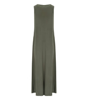 MM MAX MARA ACCENTO KHAKI GREEN LONG DRESS