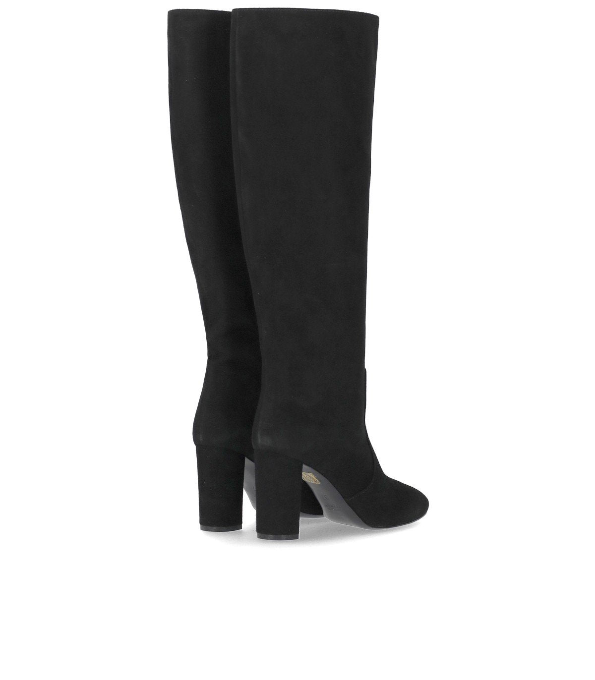 VIA ROMA 15 BLACK SUÈDE HEELED HIGH BOOT