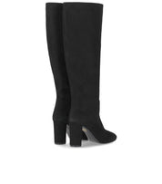 VIA ROMA 15 BLACK SUÈDE HEELED HIGH BOOT