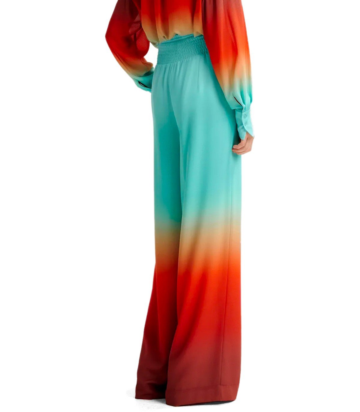 PANTALONE HUG TIE DYE ARANCIONE ESSENTIEL ANTWERP