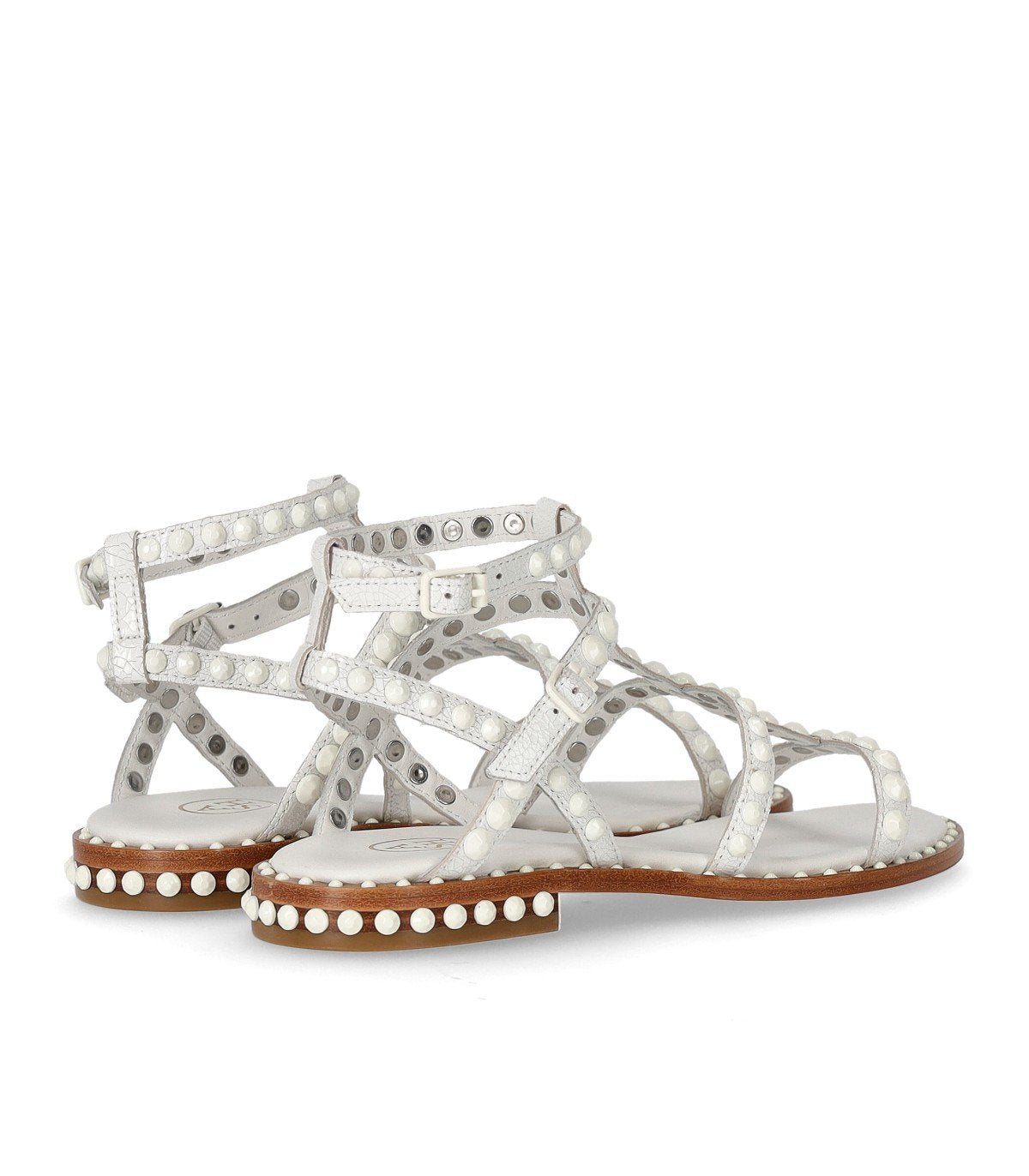 ASH PRECIOUS BIS WHITE FLAT SANDAL