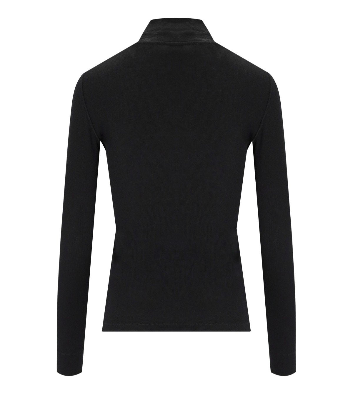 MAGLIA LUPETTO A COSTINE NERA GANNI