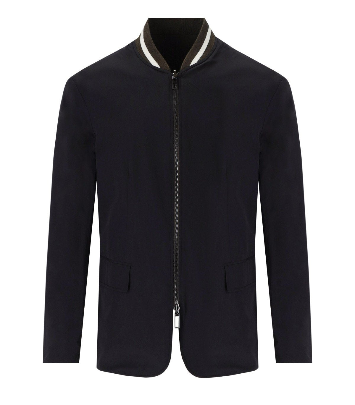 EMPORIO ARMANI BRUIN BLAUW OMKEERBAAR JAS