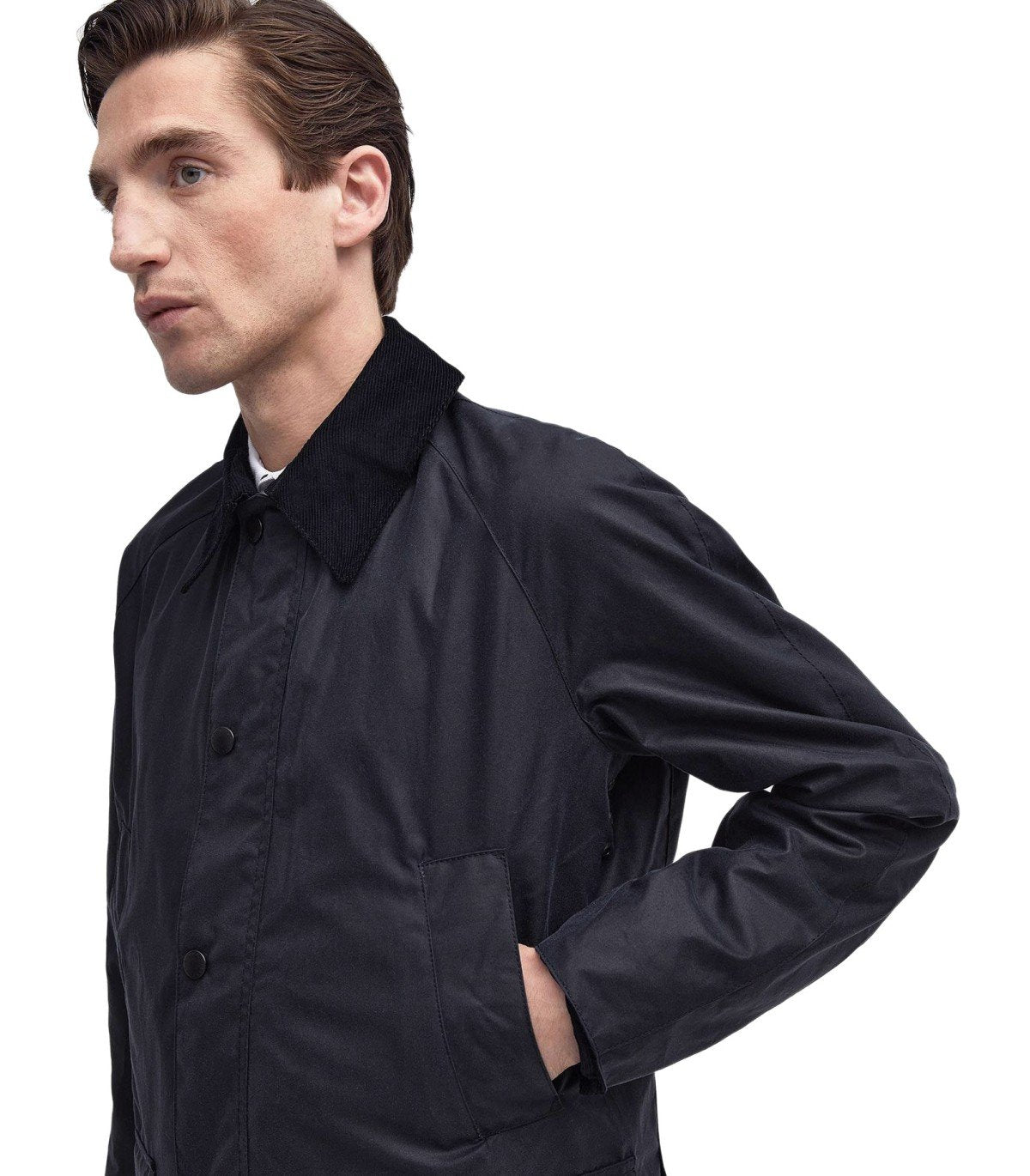 BARBOUR ASHBY WAX NAVY BLUE JACKET