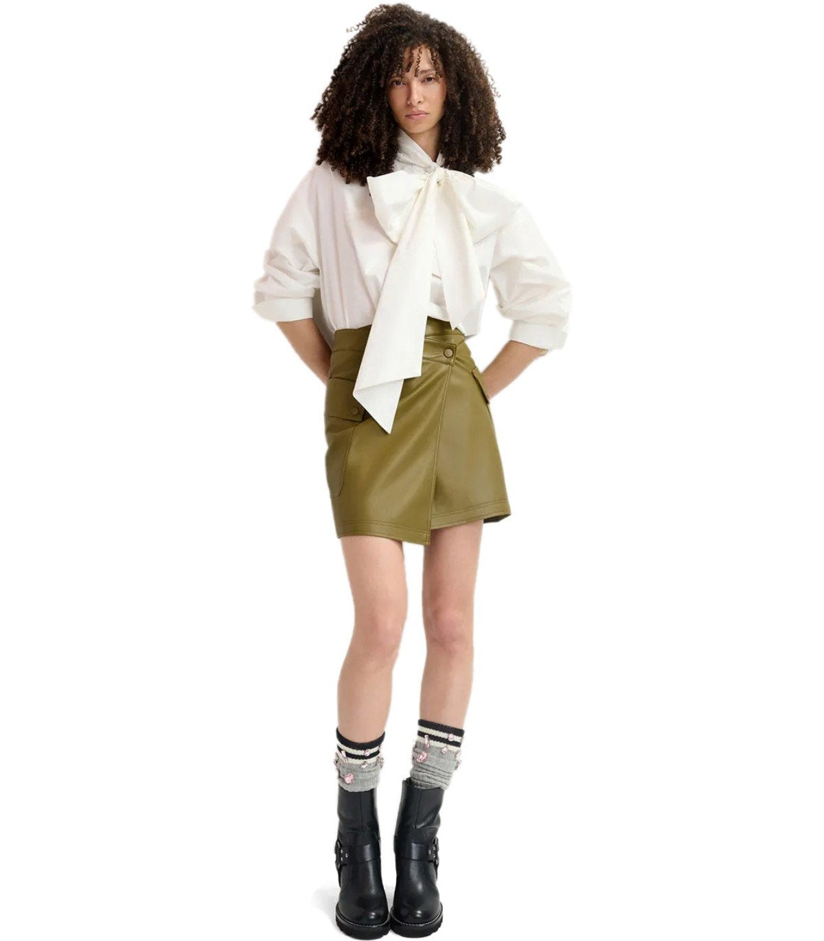 ESSENTIEL ANTWERP GRADUAL GREEN OLIVE SKIRT