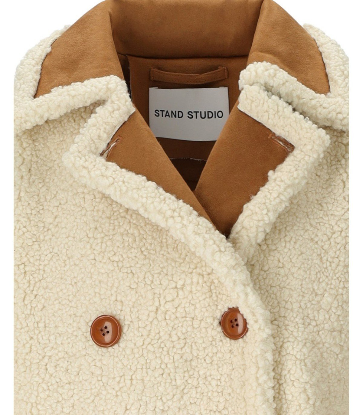 STAND STUDIO CHLOE ECRU DOUBLE-BREASTED JACKET