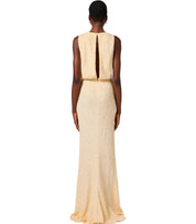 ELISABETTA FRANCHI RED CARPET LEMONADE SEQUINS DRESS