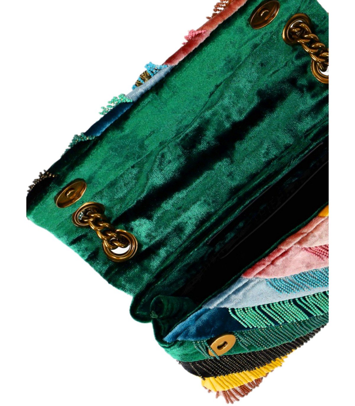 KURT GEIGER MINI KENSINGTON FRINGES MULTICOLORED CROSSBODY BAG