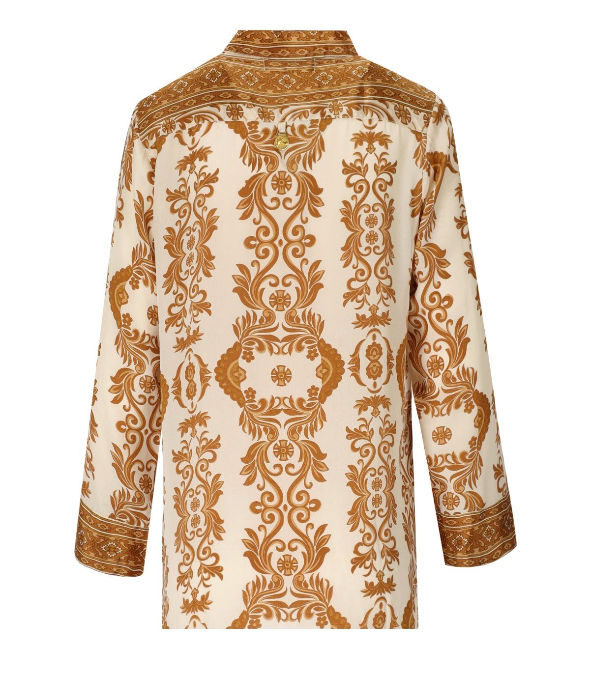 PAHIESA FORMENTERA GOLD SHIRT WITH MANDARIN COLLAR