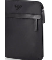 EMPORIO ARMANI BLACK NYLON CROSSBODY BAG
