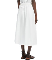 MAX MARA WEEKEND FOLK WHITE MIDI SKIRT