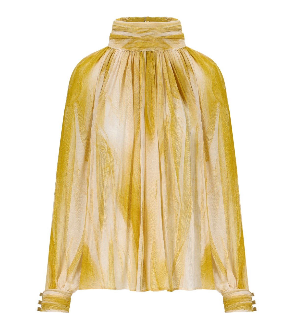 ELISABETTA FRANCHI BUTTER CURRY BLOUSE