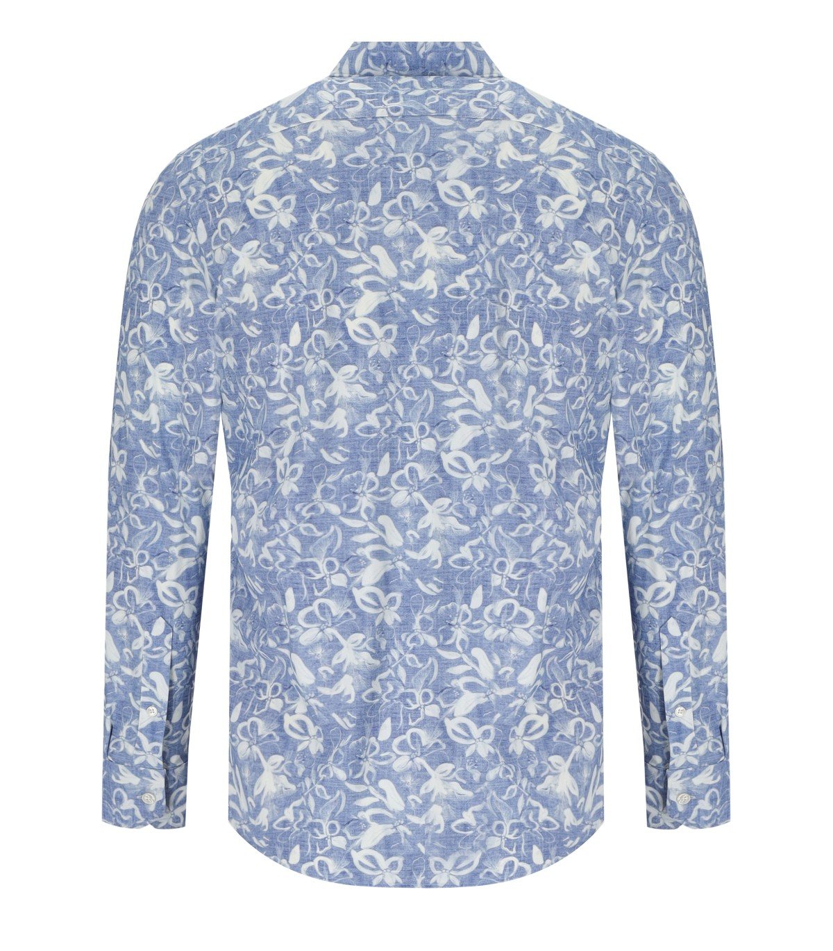 ARCHIVIUM LIGHT BLUE DENIM EFFECT FLORAL SHIRT
