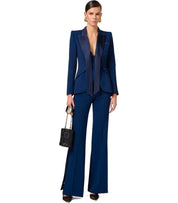 GIACCA SMOKING IN CREPE OLTREMARE ELISABETTA FRANCHI