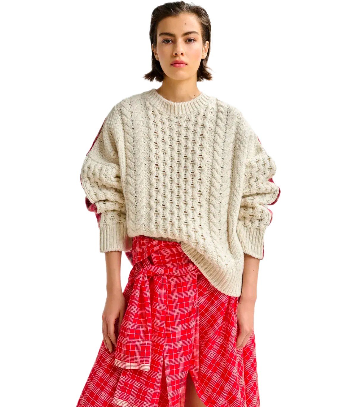 SUÉTER DE CUELLO REDONDO IFACE BLANCO ESSENTIEL ANTWERP