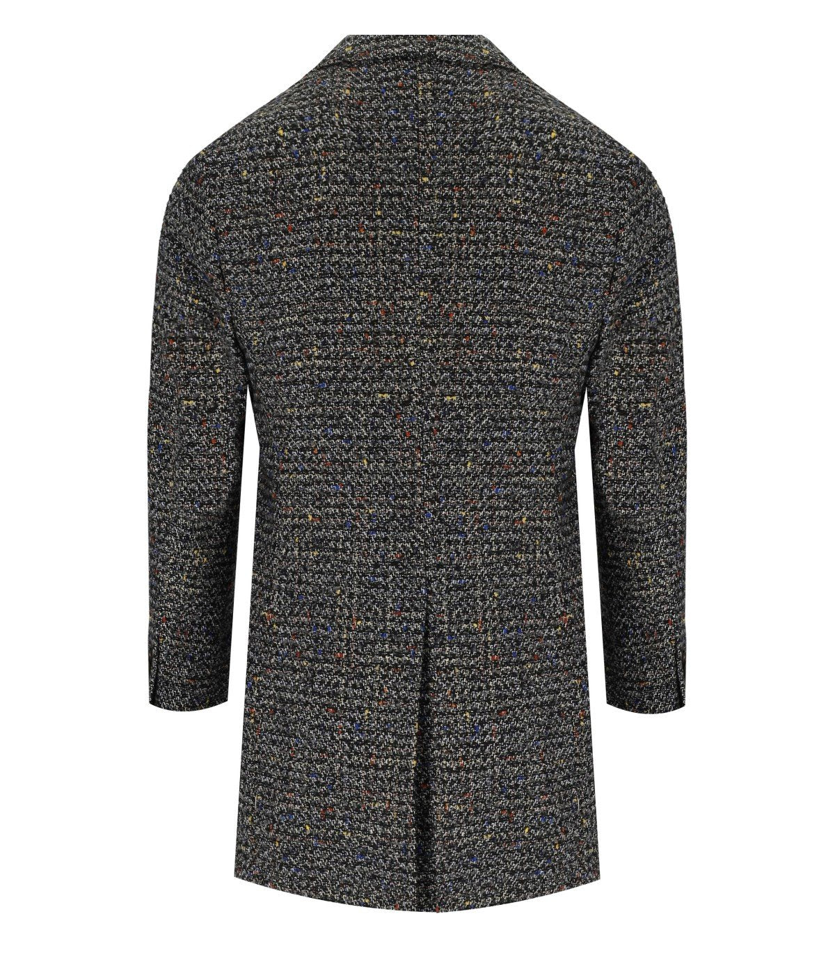 MANUEL RITZ MELANGE GREY SINGLE BREASTED COAT