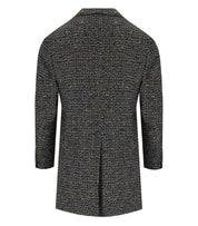 MANUEL RITZ MELANGE GREY SINGLE BREASTED COAT