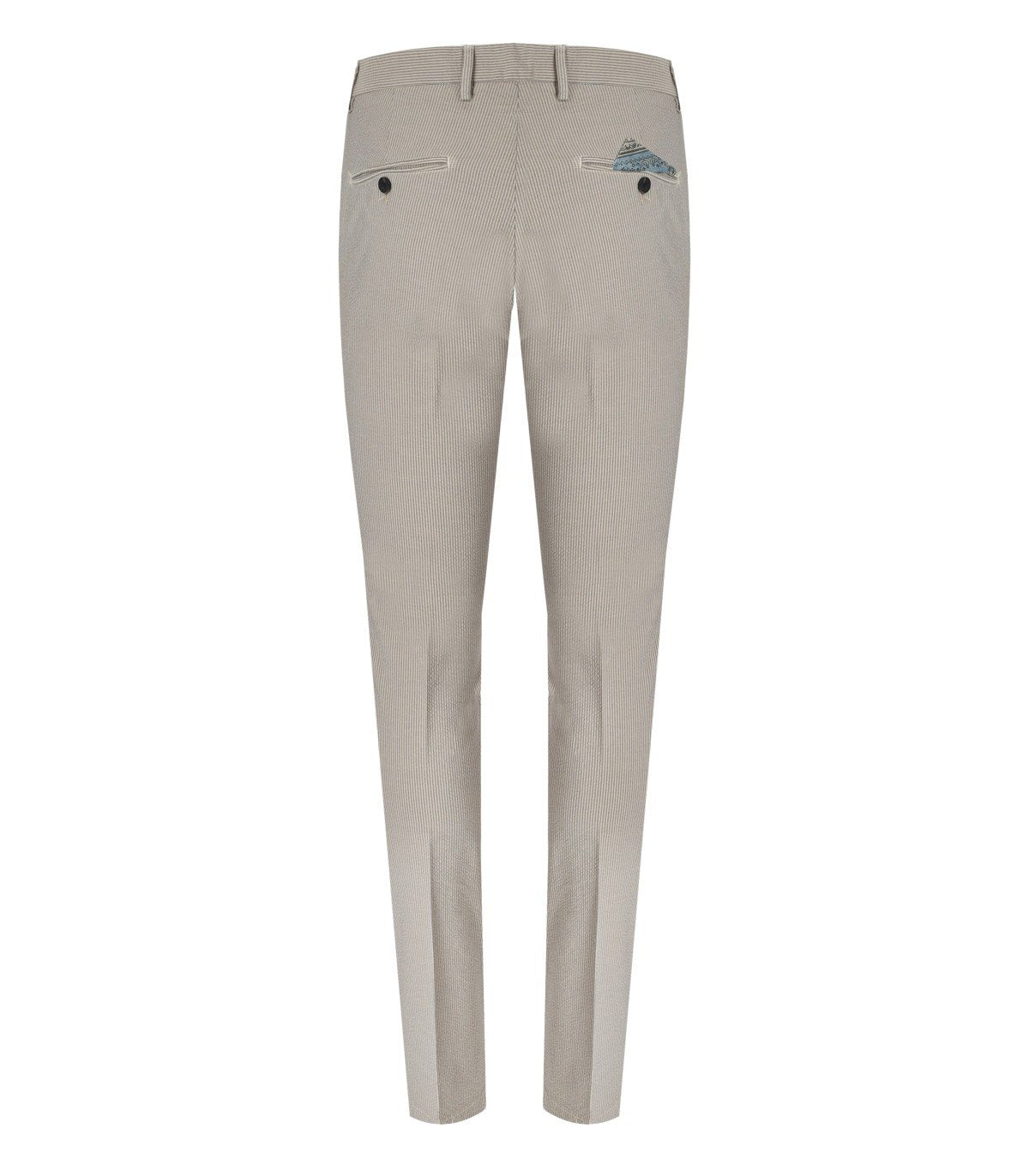 MANUEL RITZ BEIGE LIGHT BLUE STRIPED PANTS