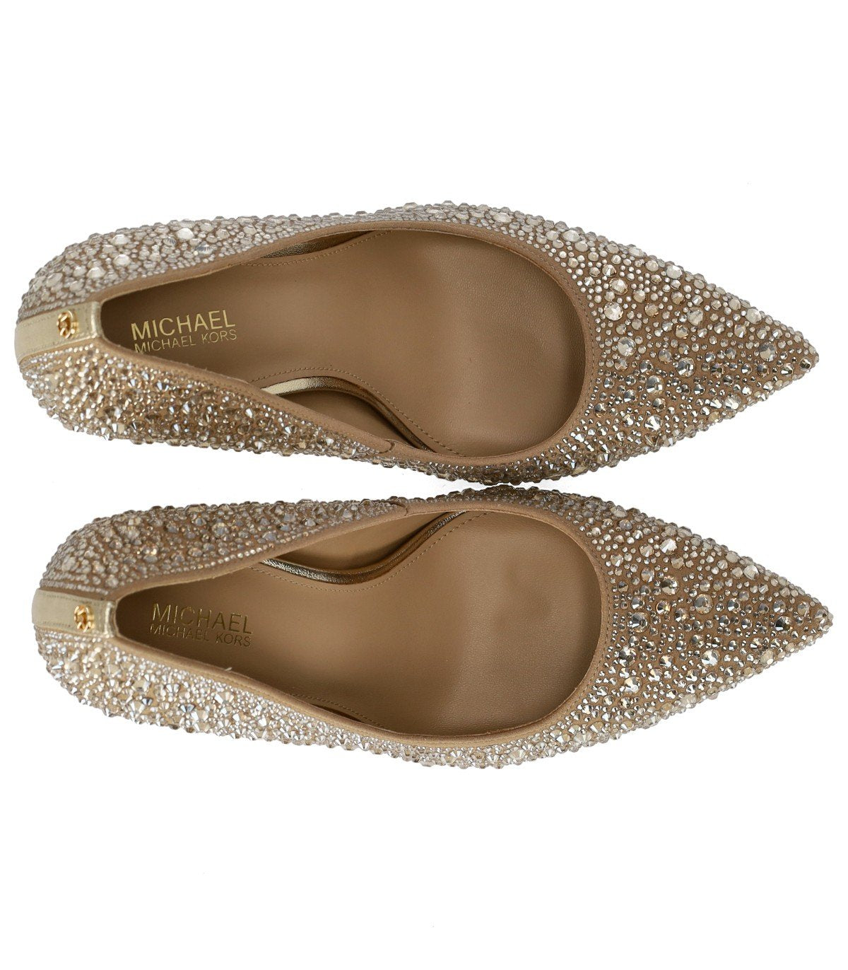 MICHAEL KORS ALINA FLEX GOLD PUMPS