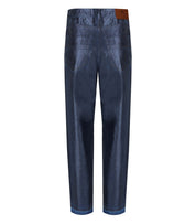 ELISABETTA FRANCHI OLTREMARE LAMINATED BAGGY JEANS