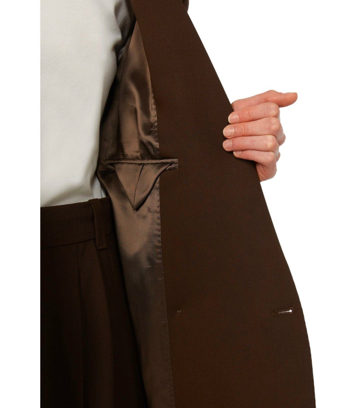 MAX MARA WEEKEND GINSENG BROWN SINGLE-BREASTED BLAZER