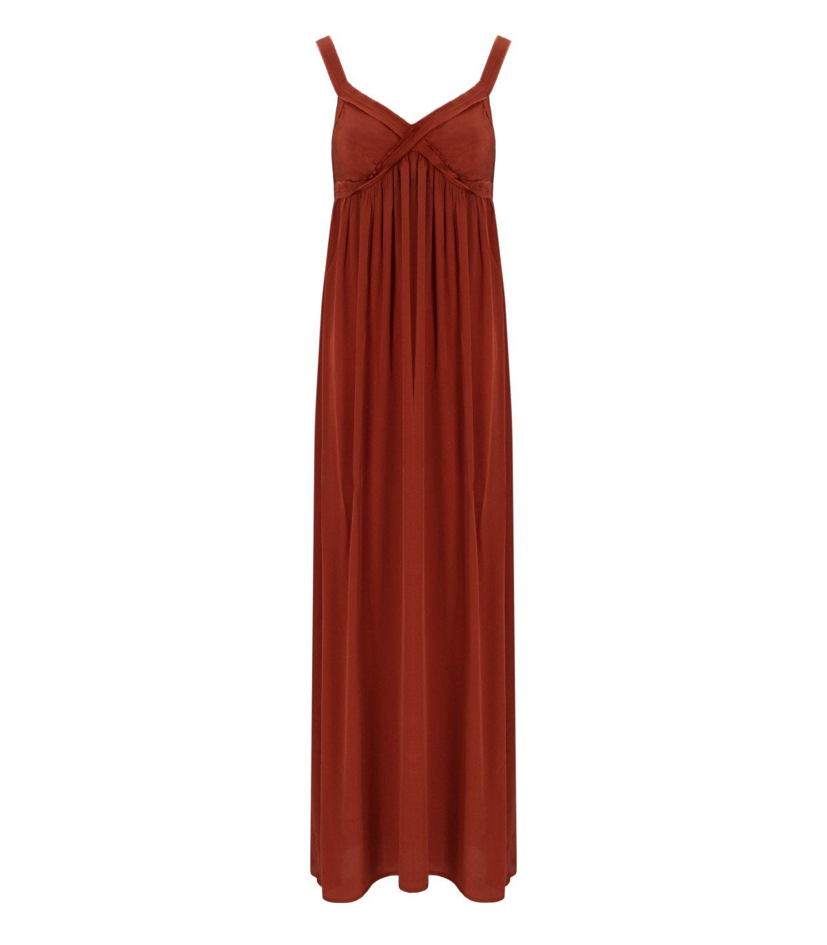 essentiel antwerp red dress Essentiel Antwerp V-neck Maxi Dress | Orange
