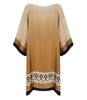 MAX MARA BEACHWEAR CANZONE BEIGE KAFTAN DRESS