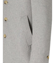 MANUEL RITZ GREY SINGLE-BREASTED COAT
