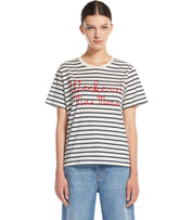 T-SHIRT OLGA A RIGHE BLU MAX MARA WEEKEND