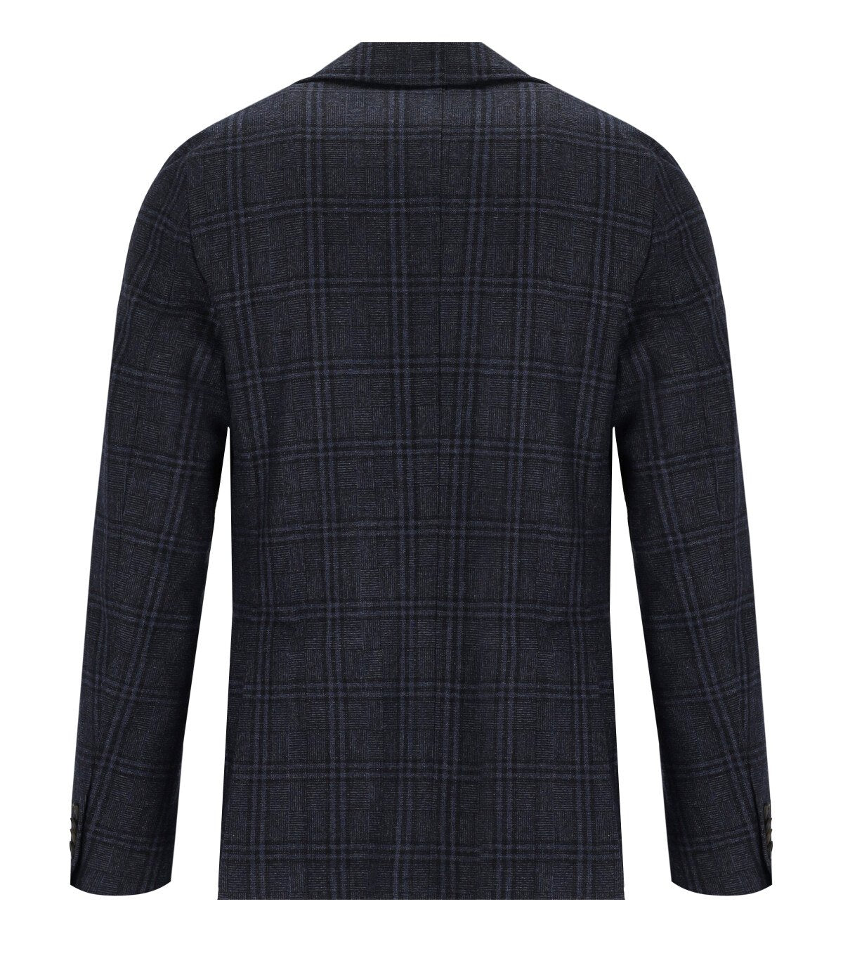 GIACCA MONOPETTO TARTAN BLU MANUEL RITZ