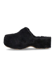 UGG FUZZ SUGAR SCHWARZES CLOG