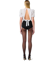 TOP CON ROUCHES AVORIO ELISABETTA FRANCHI