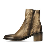 STRATEGIA GEMMA GOLD HEELED ANKLE BOOT
