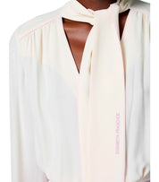 ELISABETTA FRANCHI BURRO QUARZO GEORGETTE JUMPSUIT