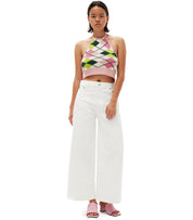 JEAN CROPPED BLANC GANNI