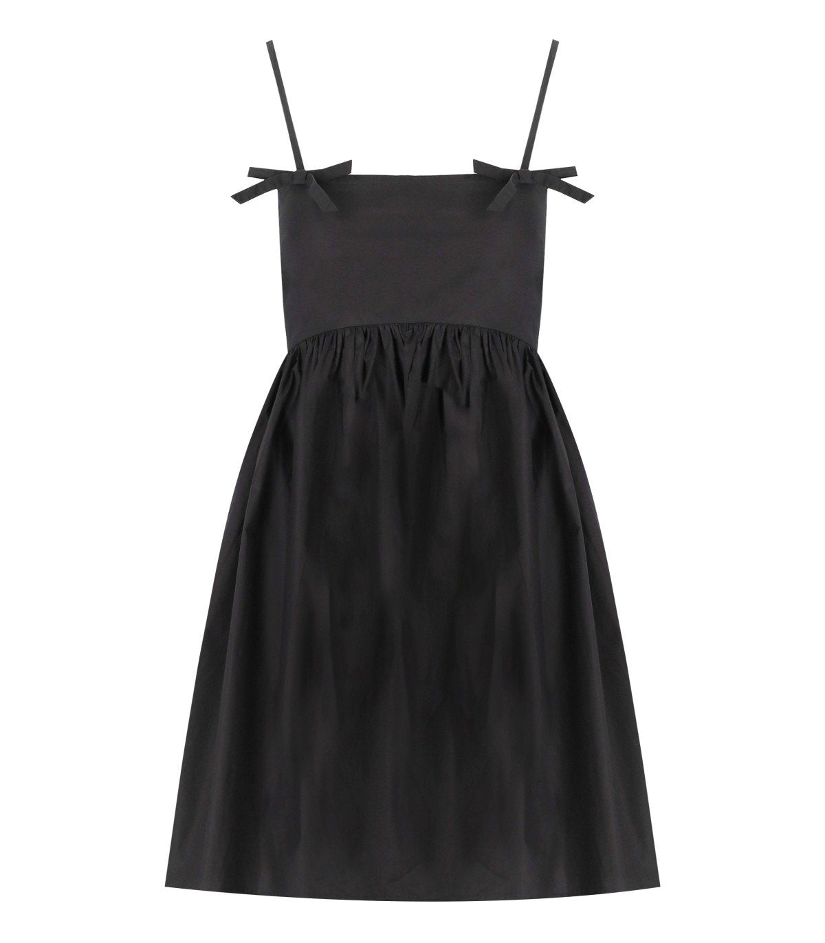 GANNI BLACK DRESS WITH BOWS