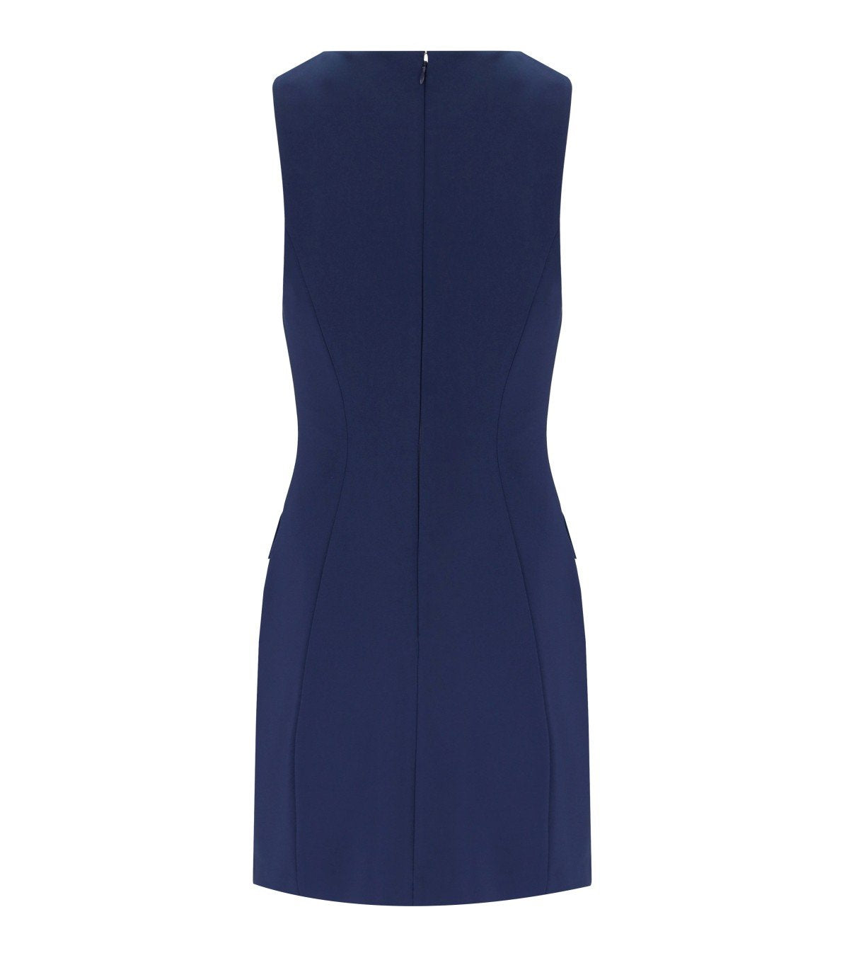 ELISABETTA FRANCHI OLTREMARE SHEATH DRESS WITH BROOCH