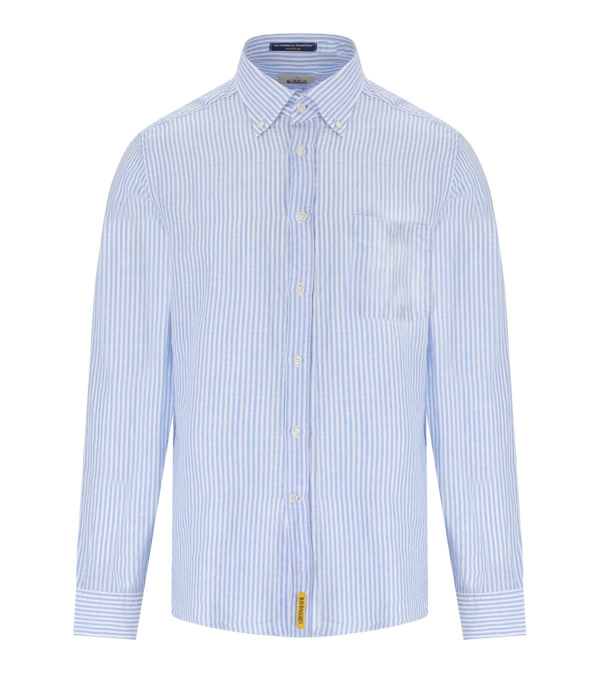 B-D BAGGIES BRADFORD LIGHT BLUE STRIPED SHIRT