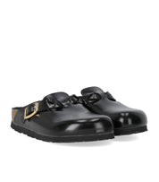 BIRKENSTOCK BOSTON BRAIDED BLACK CLOG