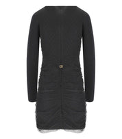 TWINSET BLACK PLUMETIS DRESS