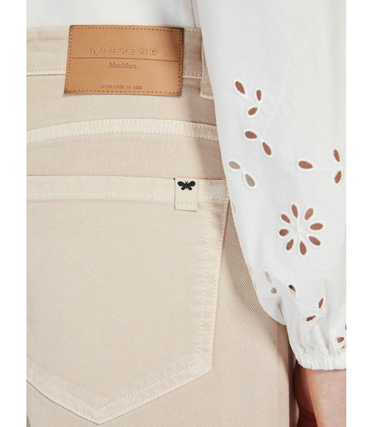 MAX MARA WEEKEND MEDINA SABBIA WIDE LEG JEANS