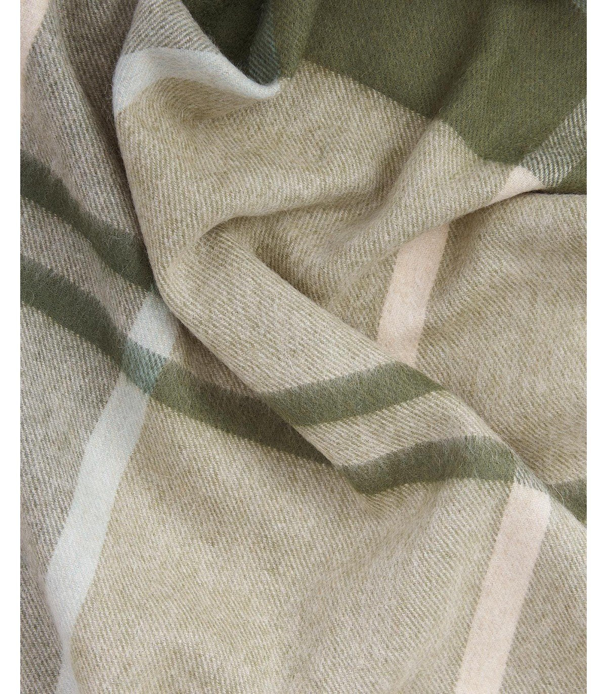 BARBOUR ROSEFIELD GREEN AND BEIGE SCARF