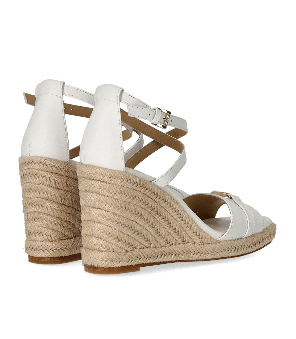 MICHAEL KORS MANDY WHITE WEDGE SANDAL